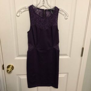 Forever 21 Purple Lace-Insert Mini Dress - Sz. S